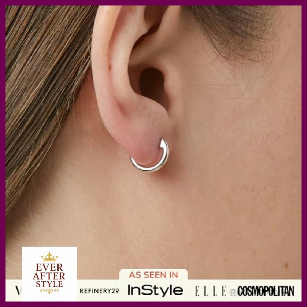 Minimal Hoop Earrings Stackable Chic Hypoallergen… - image 3